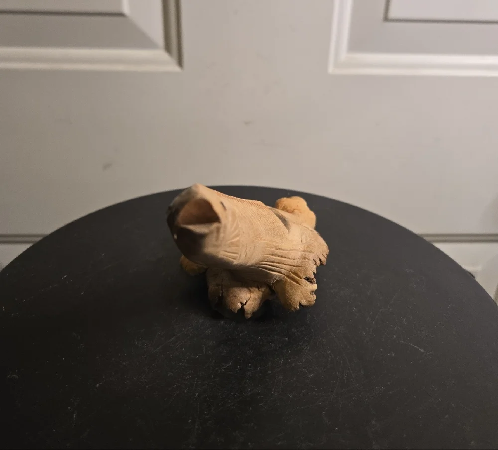 Hand Carved Wood Fish Eel Figurine Statue